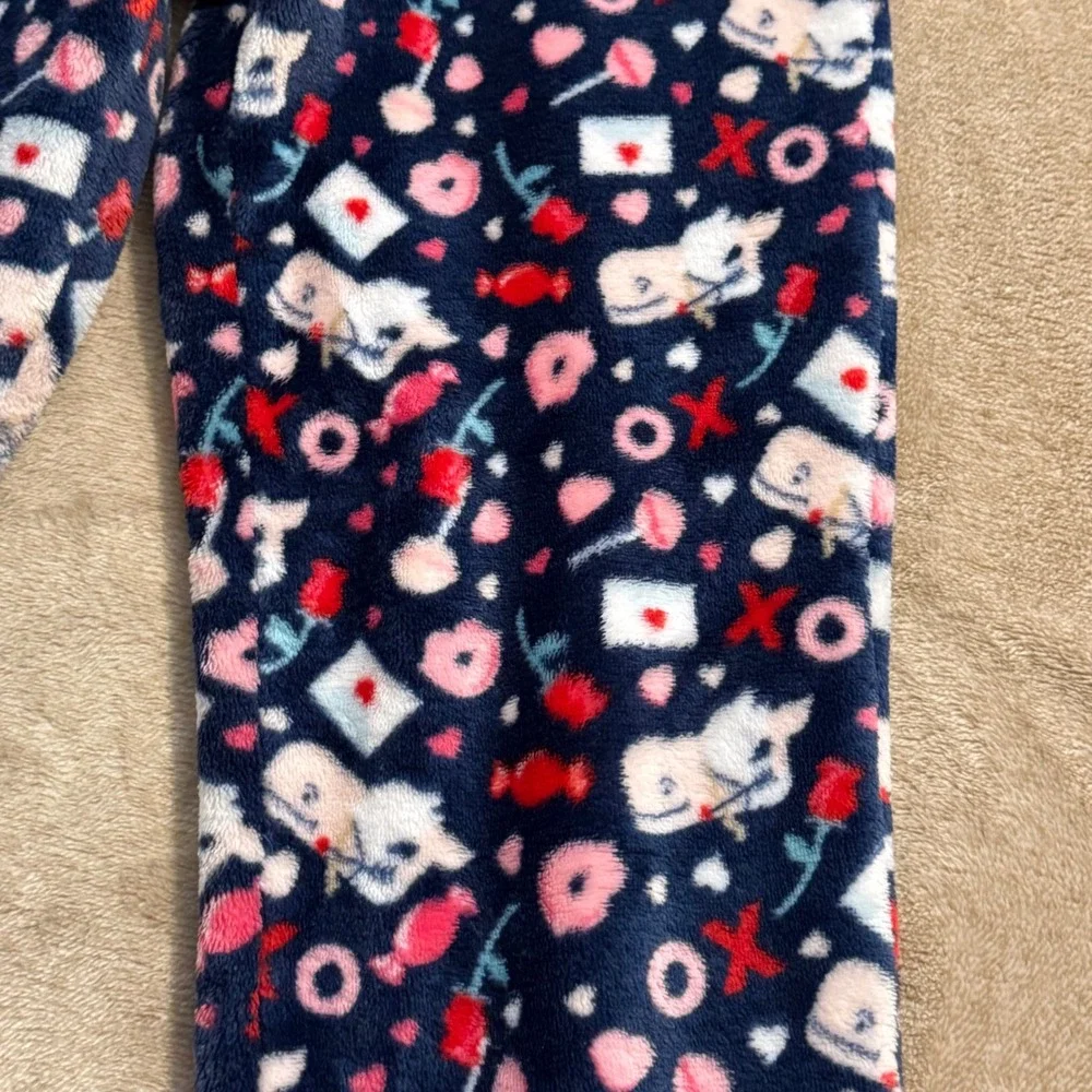 Vineyard Vines Kids Fleece Valentine Whale Pajama Pants M 10-12